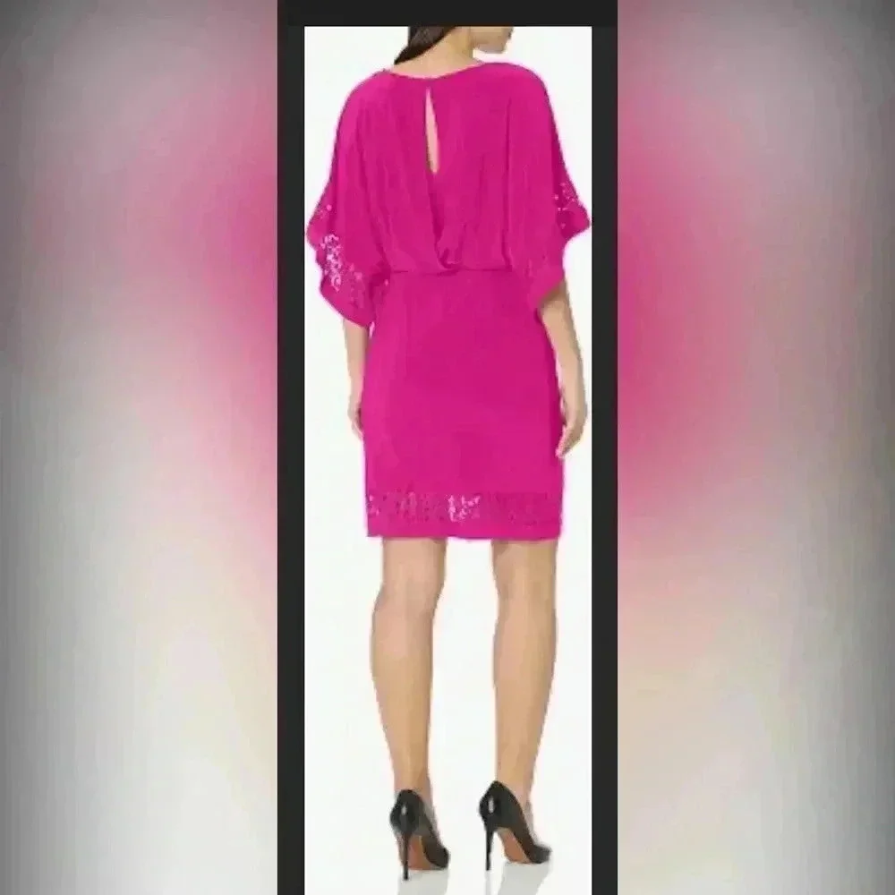 Jessica Howard Women's Desk to Dinner Elbow Sleeve Length Dress